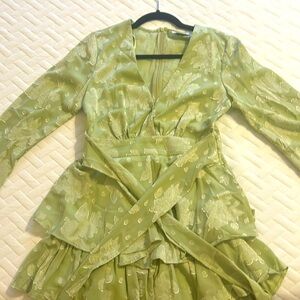 Petal & Pup Fance Playsuit - Sage - Size 4 - $70